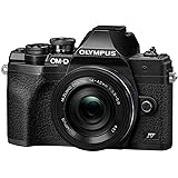 Olympus OM-D E-M10 Mark IV Camera with M.Zuiko Digital ED 14-42mm F3.5-5.6 EZ Lens, Black