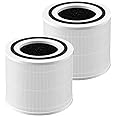2-Pack Core 300 Replacement Filter Compatible with LEVOIT Core 300 and Core 300S Air Purifier, H13 True HEPA & Activated Carbon, Replace Core300-RF, White
