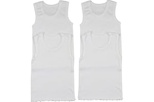 ToBeInStyle Girl's 4 Pack Ruffle Hem Cotton Tank Tops