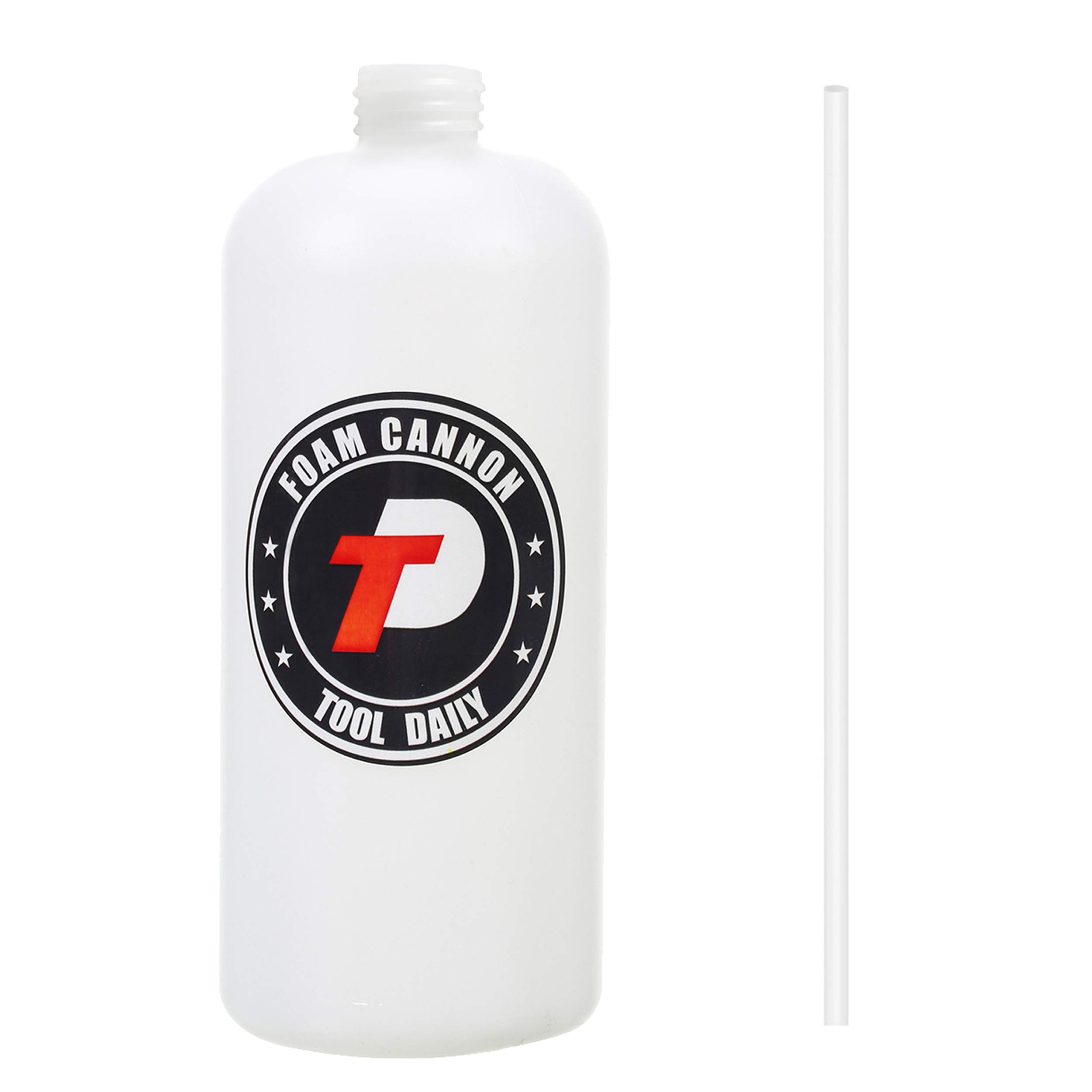 Photo 1 of Tool Daily Foam Cannon Bottle with Straw, Replacement Foam Spray Bottle for Car Wash, 1 Liter