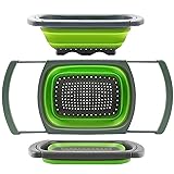Qimh Colander collapsible, Colander Strainer Over