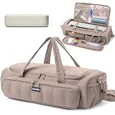 AMOIGEE Puffy Carrying Case for Cricut Explore 5, Maker 5 Die Cut Machine | Quilted storage bag for die-cutting machine, vinyl, tools, mats, accessories and suppliers; craft tote for travel, classes