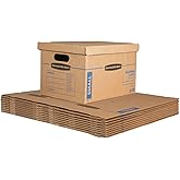 Bankers Box 10-Pack Small Classic Moving Boxes with Reinforced Handles | Pack books, files, and dense items with sturdy small boxes built for easy carrying and organized moves.