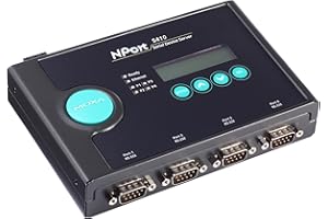 MOXA NPort 5410 - 4 Ports RS-232 Serial Device Server, WITHOUT Power Adapter, 10/100 Ethernet, DB9 Male