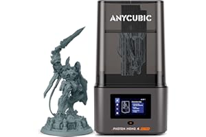 ANYCUBIC 10K Resin 3D Printer, Photon Mono 4 Ultra 7’’ LCD Mono Screen with COB Light Source, Max Printing Speed Up to 120mm/h, HD Touchscreen with 8 Languages, 6.04'' x 3.42'' x 6.49'' Printing Size