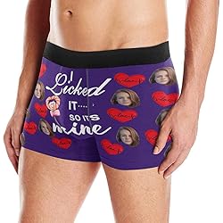 Custom Funny Face Boxer, I Licked You So It's Mine
