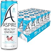 ASPIRE® Fruit Punch, Healthy Energy Drink 80mg Natural Caffeine, Zero Sugar No Carbs Keto Friendly, 24 Pack Green Tea Sugar Free Drink Low Caffeine Zero Calorie
