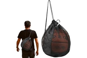 Cosmos Basketball Bag Basketball Backpack - Single Ball Mesh Storage Crossbody Sling Sackpack for Volleyball Soccer Rugby Foo