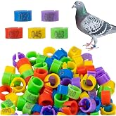 MEWTOGO 0.3in 100 Pcs Numbered Bird Pigeons Leg Identification Bands | Openable Reusable Readable 1-100 Poultry Leg Rings for Ducks Goose Gamefowl Turkey Bantam Finch Dove Lovebird Coturnix Quail
