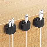 3 organizadores de cables, 3 en 1, clips adhesivos para organización de cables, organizador de cables ajustable, accesorios para cargador, cable USB, hogar, oficina, automóvil, escritorio, teléfono