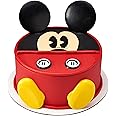 DecoSet® Disney Mickey Mouse Cake Topper, 7-Piece Topper Set with Ears, Eyes, Buttons and Shoes, Made of Food-Safe Plastic