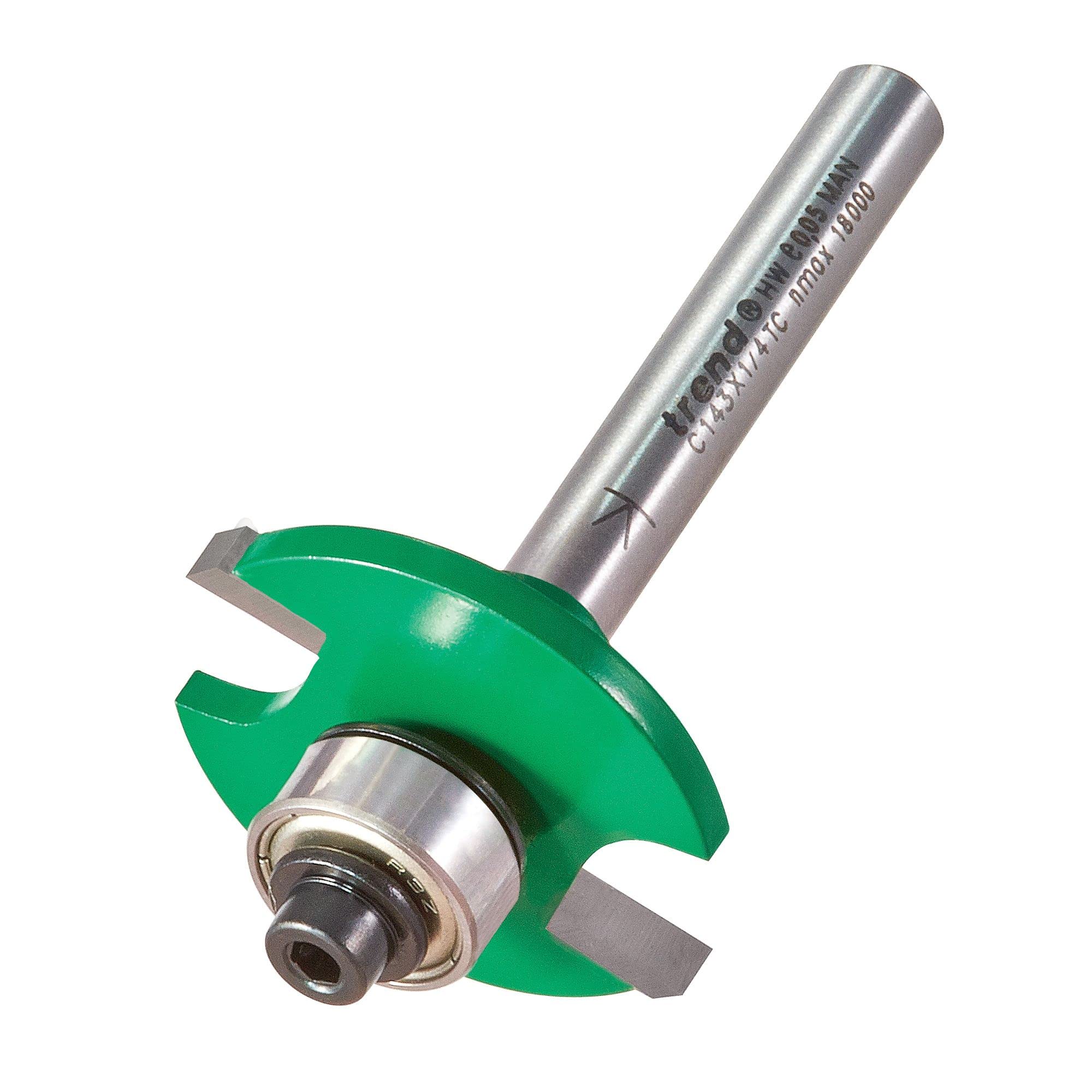 Trend CraftPro Slotting Router Cutter, 1/4 Inch Shank, 3.2mm Cutting Depth, 9.5mm Groove Depth, Tungsten Carbide Tipped, C143X1/4TC โ image 1