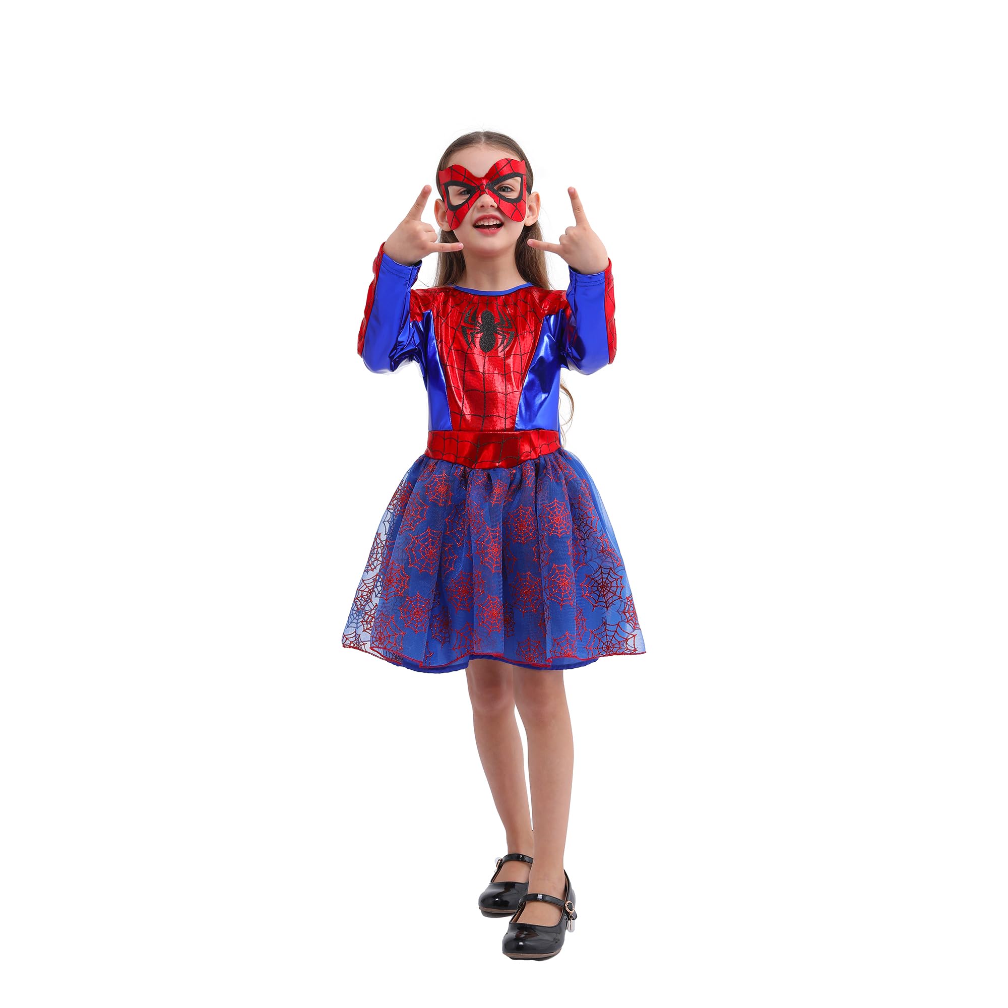 Sincere Party Girl's Spider Fancy Dress Up Costume with Eye-mask 2-3years