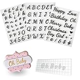 4PCS Alphabet Cake Stamps Tool for Fondant Cookie Biscuit, Pretty Handwriting Food Grade Fondant Letter Stamp Uppercase Lower
