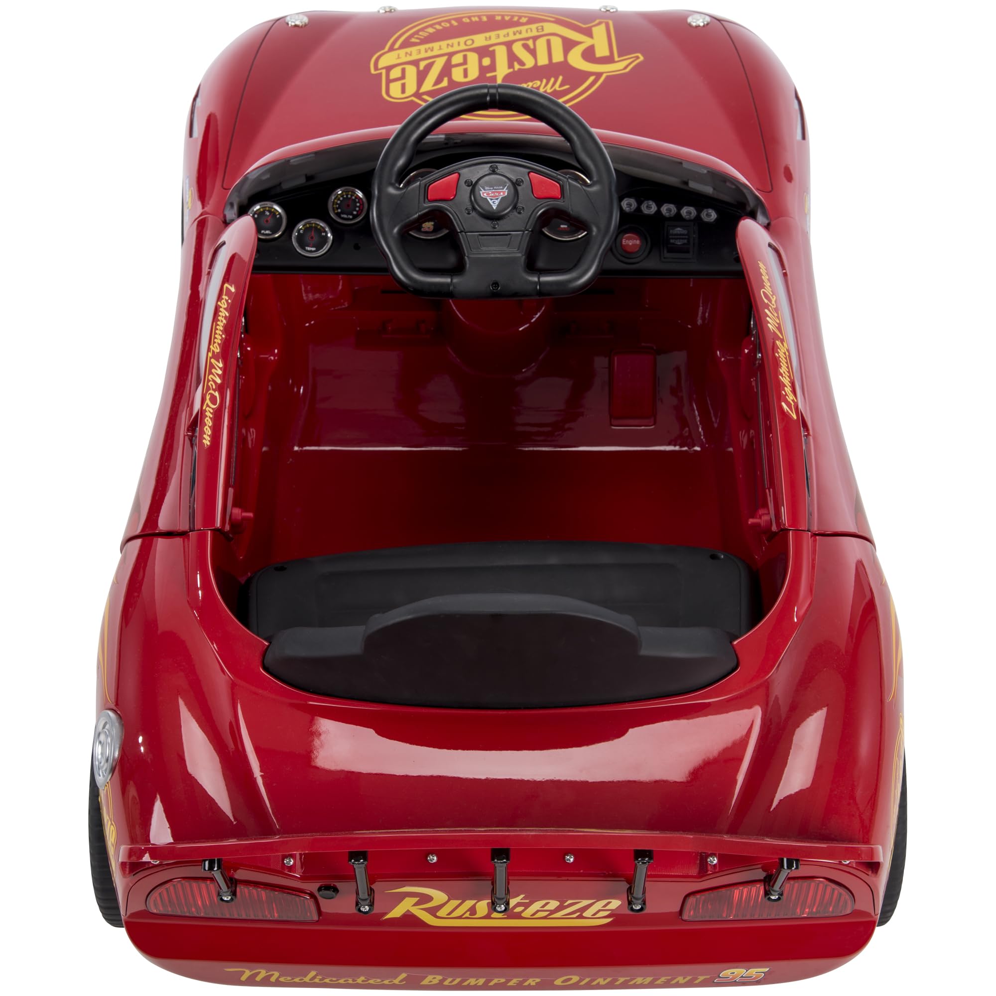 Huffy Lightning McQueen 6V Ride-On Toy Car with Headlights & Engine Sounds, Foot Pedal Drive, Up to 2.5 MPH, Ages 3–7