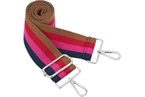 ZOOEASS Silvery Buckles Wide Shoulder Strap Adjustable Replacement Belt Crossbody Canvas Bag Handbag