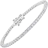 KRKC&CO Lab-Grown Moissanite Tennis Bracelet Women, Luxury Anniversary Wedding Bridal Gift for Wife, 2.2-13.8 ct.tw, D Color VVS1, 925 Sterling Silver 14K Golden Plated, Hypoallergenic, Everyday Jewelry