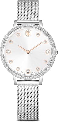 Clarica Uhr, Schweizer Produktion, Metallarmband, Silberfarben, Edelstahl