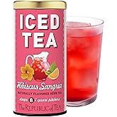 The Republic of Tea – Hibiscus Sangria Iced Herbal Tea, 8 Large Quart-Sized Iced Tea Pouches, Naturally Caffeine Free