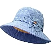 YeeHeen Women Cloche Bucket Hat Vintage Fedora Bowler Hats