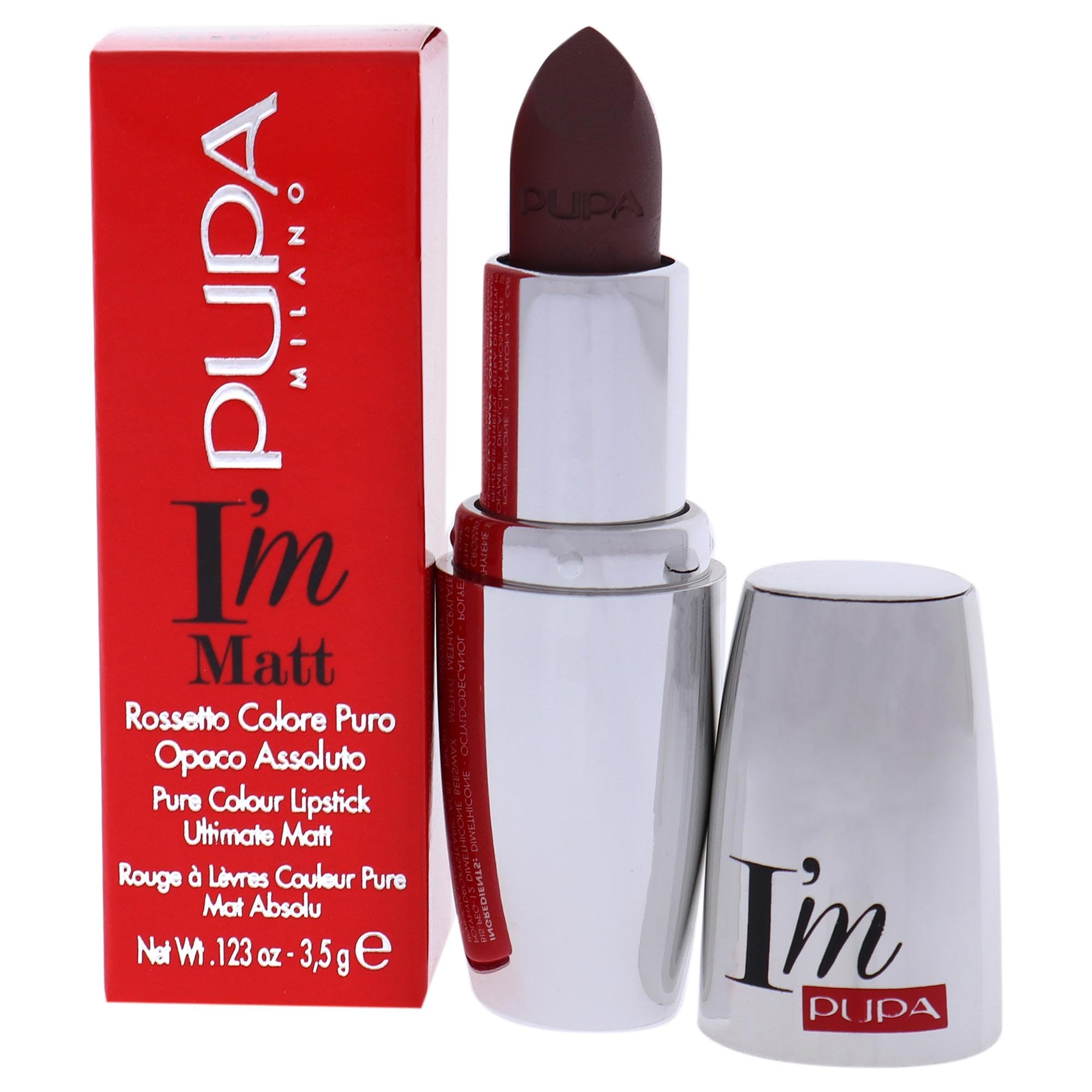 PUPA Milano I Am Matte Pure Colour Lipstick - 037 Unexpected Mauve For Women 0.123 oz Lipstick