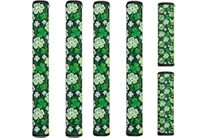 HUISEFOR Green Refrigerator Door Handle Covers Anti-Static Stains Kitchen Appliance Protective Gloves Anti-Slip Decor for Ovens Dishwashers Microwave Stove St. Patrick's Day Decoration for Kitchen