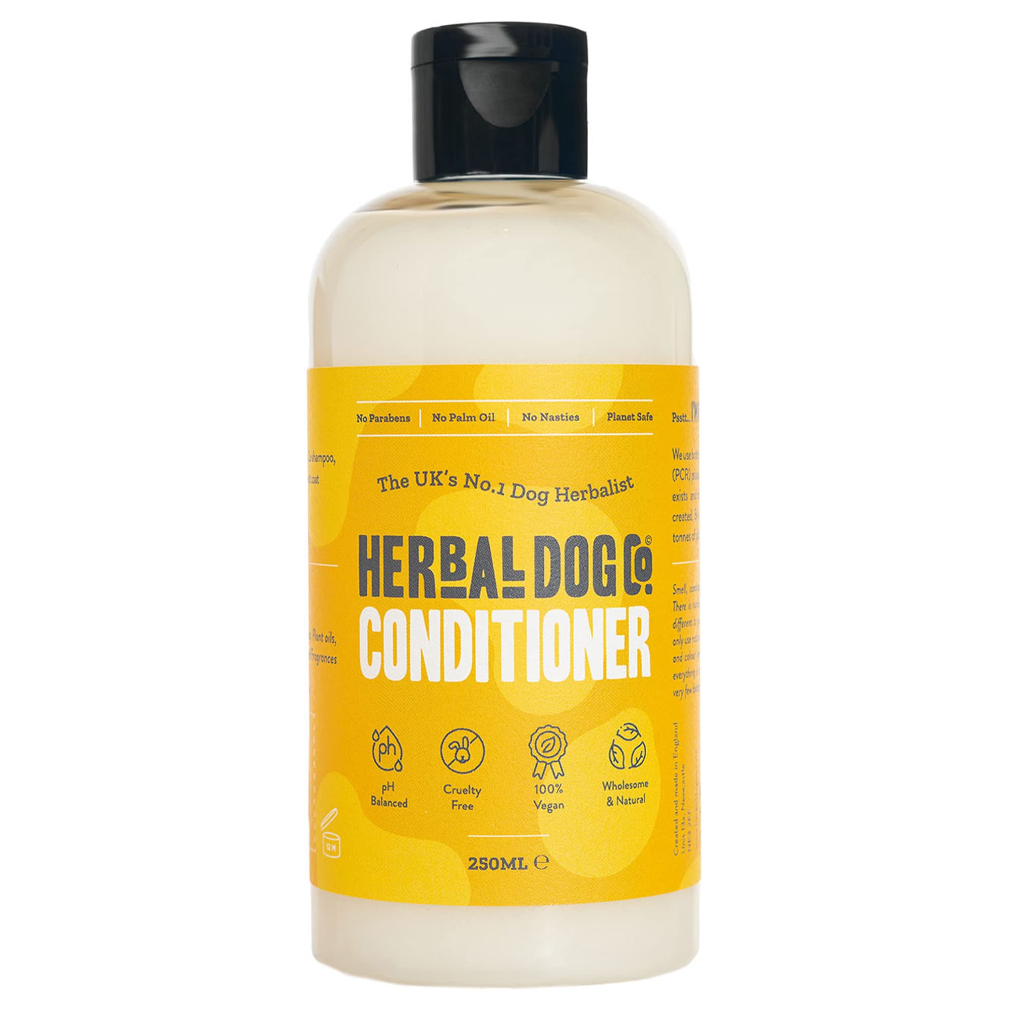 Herbal Dog Co Dog Conditioner with Coconut Oil, 250ml - Dog Grooming Products for Dogs & Puppies - Hypoallergenic, All-Natural, Vegan, Made in UK
