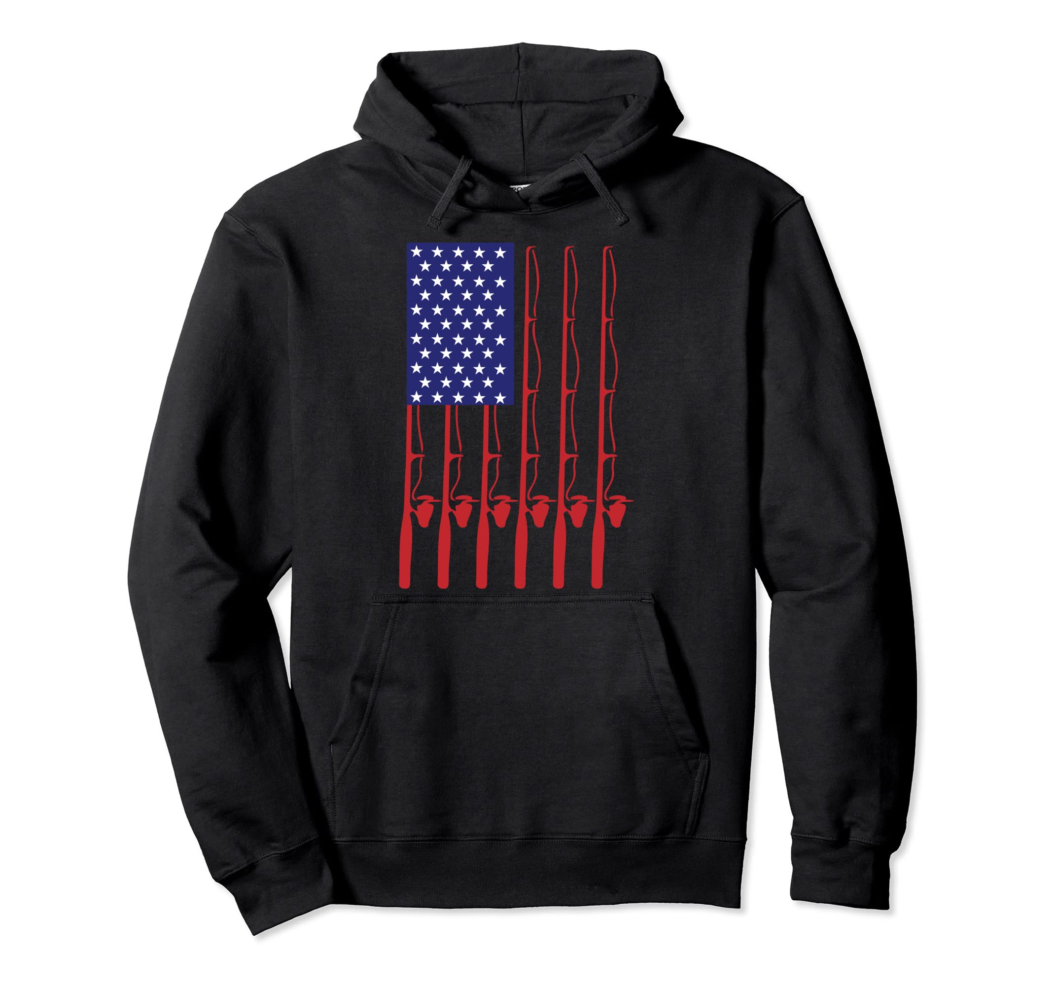 Fathers Day Fishing flag Fishing Pullover Hoodie