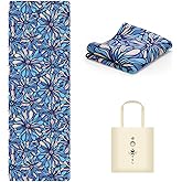 MicaYoung Travel Foldable Suede Yoga Mat 1.5 mm Thick, Non-Slip Lightweight Portable Pilates Exercise Mat Home Gym Outdoor Workout with Carrying Bag, 24W x 72L x 1/16 Inch, 3 lbs