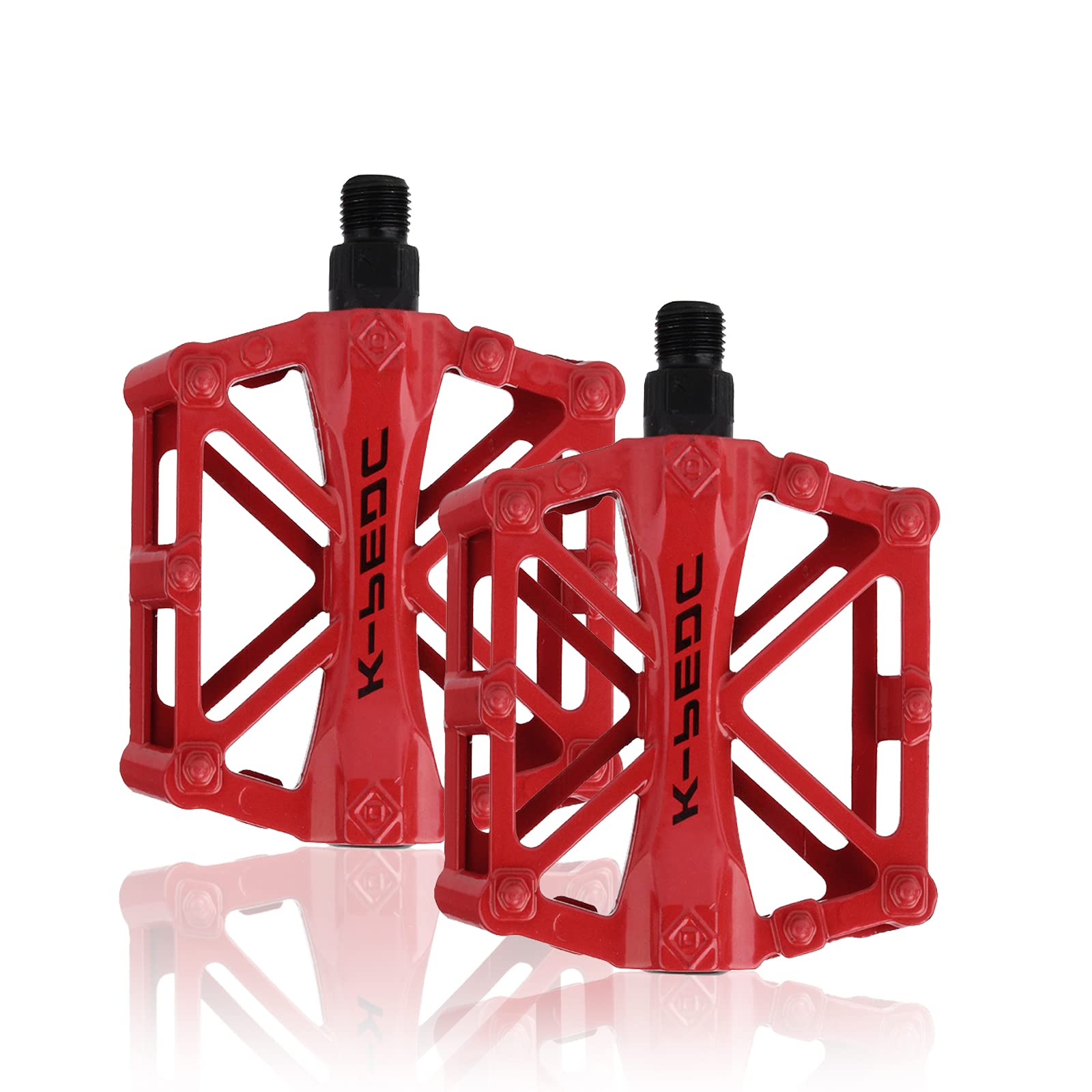 Aluminum Cycling Bike Pedals,9/16 inch Bicycle Pedals Bike for Road/Mountain/MTB/BMX Bike with Super Bearing Pedals Lightweight Stable Plat with Anti-slip Cycling Bike Pedal