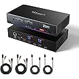 TESmart 4K@144Hz Displayport HDMI KVM Switch 2 monitors 4 computers, 2025 new HDMI 2.1 & DP 1.4 KVM Switch Dual Monitor 8K@60Hz, support EDID, Gigabit network, hotkey switch, VRR, all TESmart 4K@144Hz Displayport HDMI KVM Switch 2 monitors 4 computers, 2025 new HDMI 2.1 & DP 1.4 KVM Switch Dual Monitor 8K@60Hz, support EDID, Gigabit network, hotkey switch, VRR, all