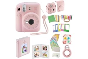 Fujifilm Instax Mini 12 Instant Camera with Case, Decoration Stickers, Frames, Photo Album and More Accessory kit (Blossom Pink)…