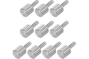 MECCANIXITY 10 Pcs M2 x 6mm Knurled Thumb Screws, 304 Stainless Steel Flat Head Knurled Fully Threaded Thumbscrew Bolts Faste