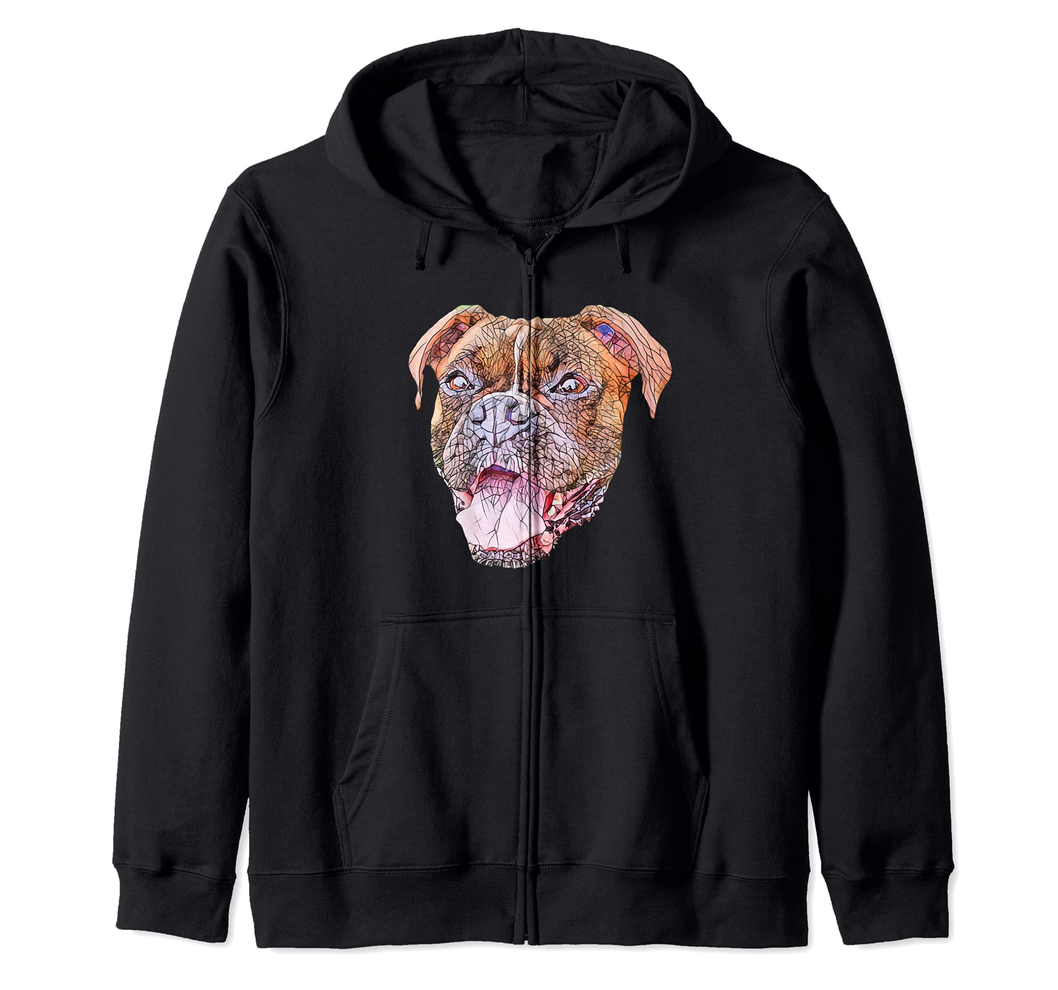 Boxer Dog Zip Hoodie