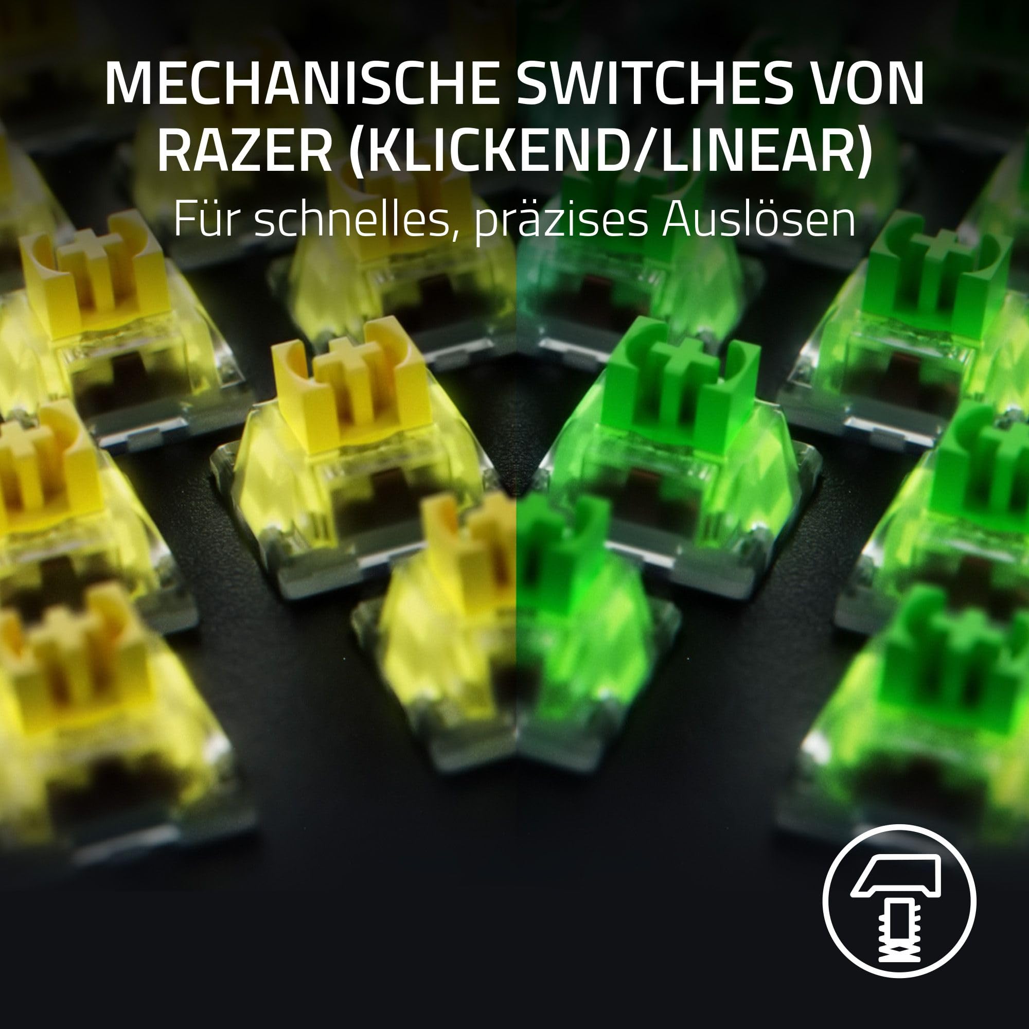 Razer BlackWidow V4 - Mechanische Gaming-Tastatur Chroma RGB (Mechanische Green Switches, 6 eigene Makro-Tasten, Doubleshot-ABS-Tastenkappen) QWERTZ DE-Layout | Schwarz 3
