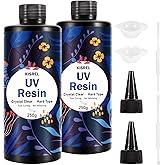 KISREL UV Resin 500g - Upgraded Hard Type Crystal Clear Ultraviolet Curing UV Epoxy Resin for Craft Jewelry Making