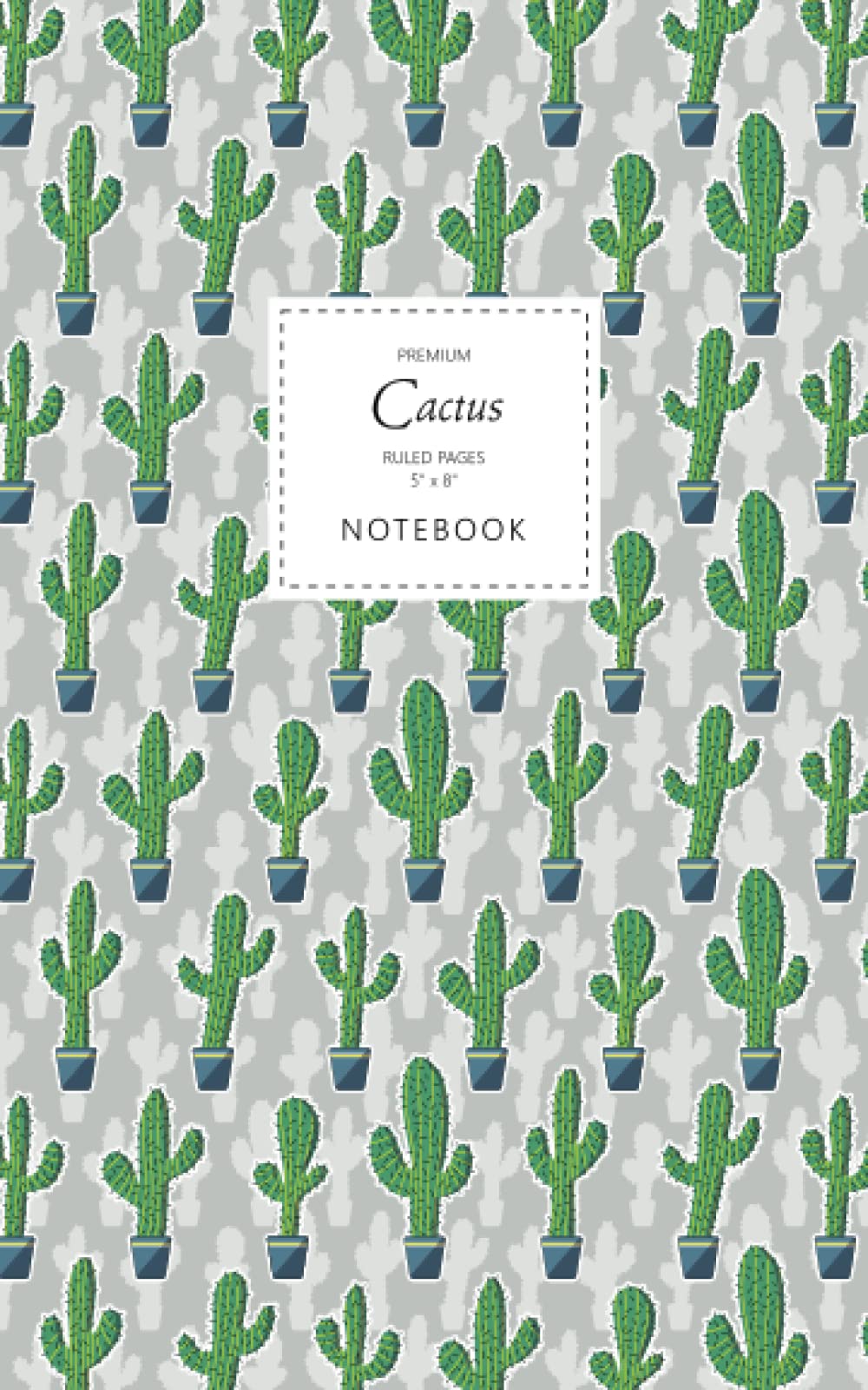 Cactus Notebook - Ruled Pages - 5x8 - Premium: (Saguaro Fresh) Fun notebook 96 ruled/lined pages (5x8 inches / 12.7x20.3cm / Junior Legal Pad / Nearly A5)
