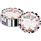 Birthday Galore Holy Cow She's Getting Married Bridal Shower - 32 Piece Disposable Party Supplies - Cowgirl Bridal Shower Decorations - Round Party Plates - Large 9" Paper Plates In Bulk