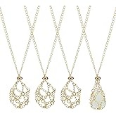 HUAAPLEVLA Brass Braided Stone Crystal Holder Necklace Cage Adjustable Crystal Cage Necklace for Jewelry Making