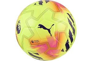 Puma Unisex Orbita Match Premiere League Soccer Ball (FIFA Quality), Fluo Yellow-Multicolor AH25, 5 Puma Orbita Match Pl Ligh