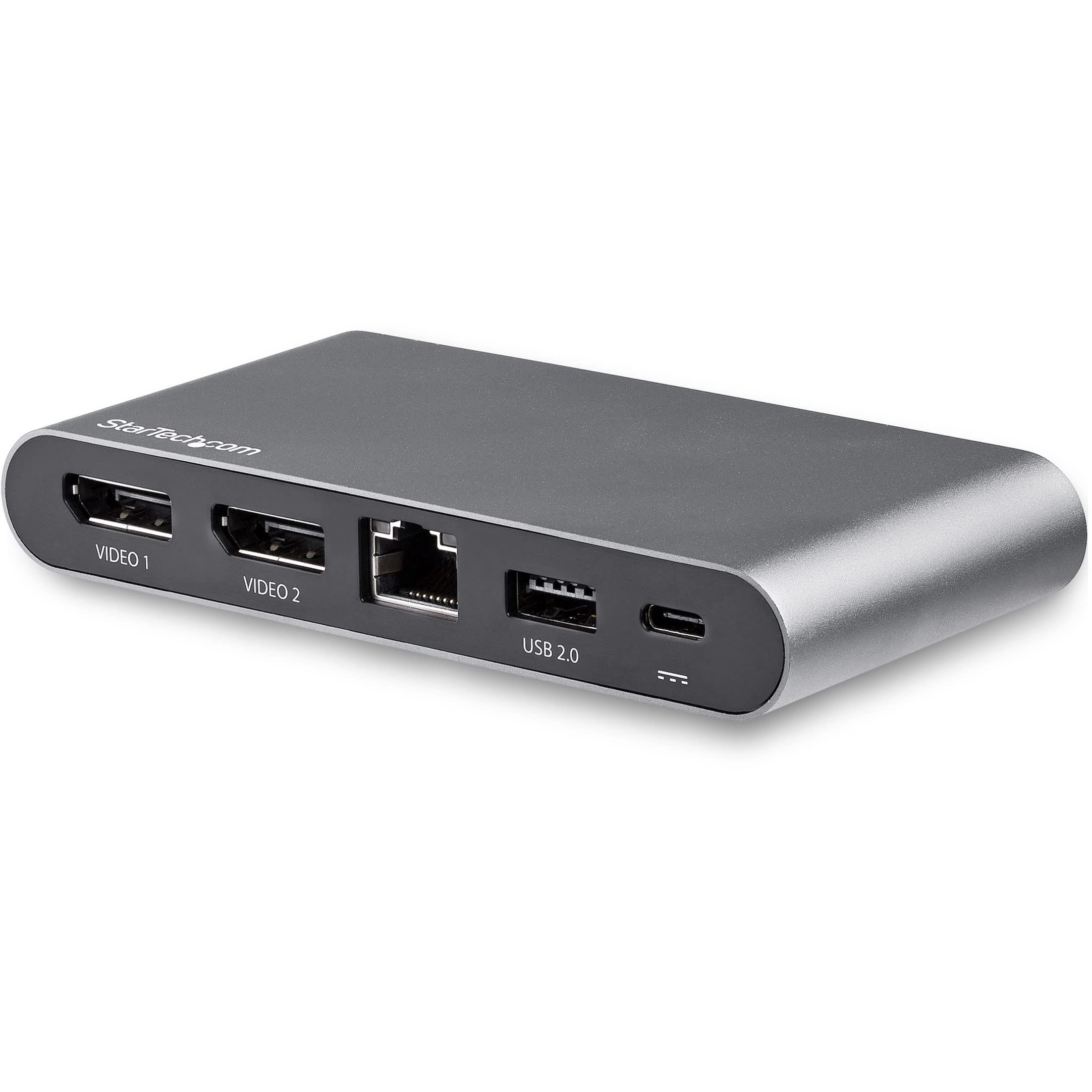 StarTech.com USB C Dock - 4K Dual Monitor DisplayPort - Mini Laptop Docking Station - 100W Power Delivery Passthrough - GbE, 2-Port USB-A Hub - USB Type-C Multiport Adapter - 3.3' Cable (DK30C2DAGPD)