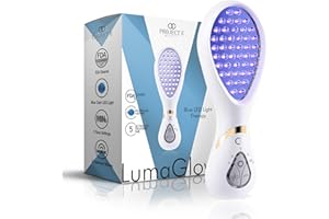LumaGlow Blue LED Light Therapy by Project E Beauty | Anti Acne | Pimple & Blemish Solution | Skincare Routine for Oily Skin | Handheld Device for Spa & Home Use (Blue Light)