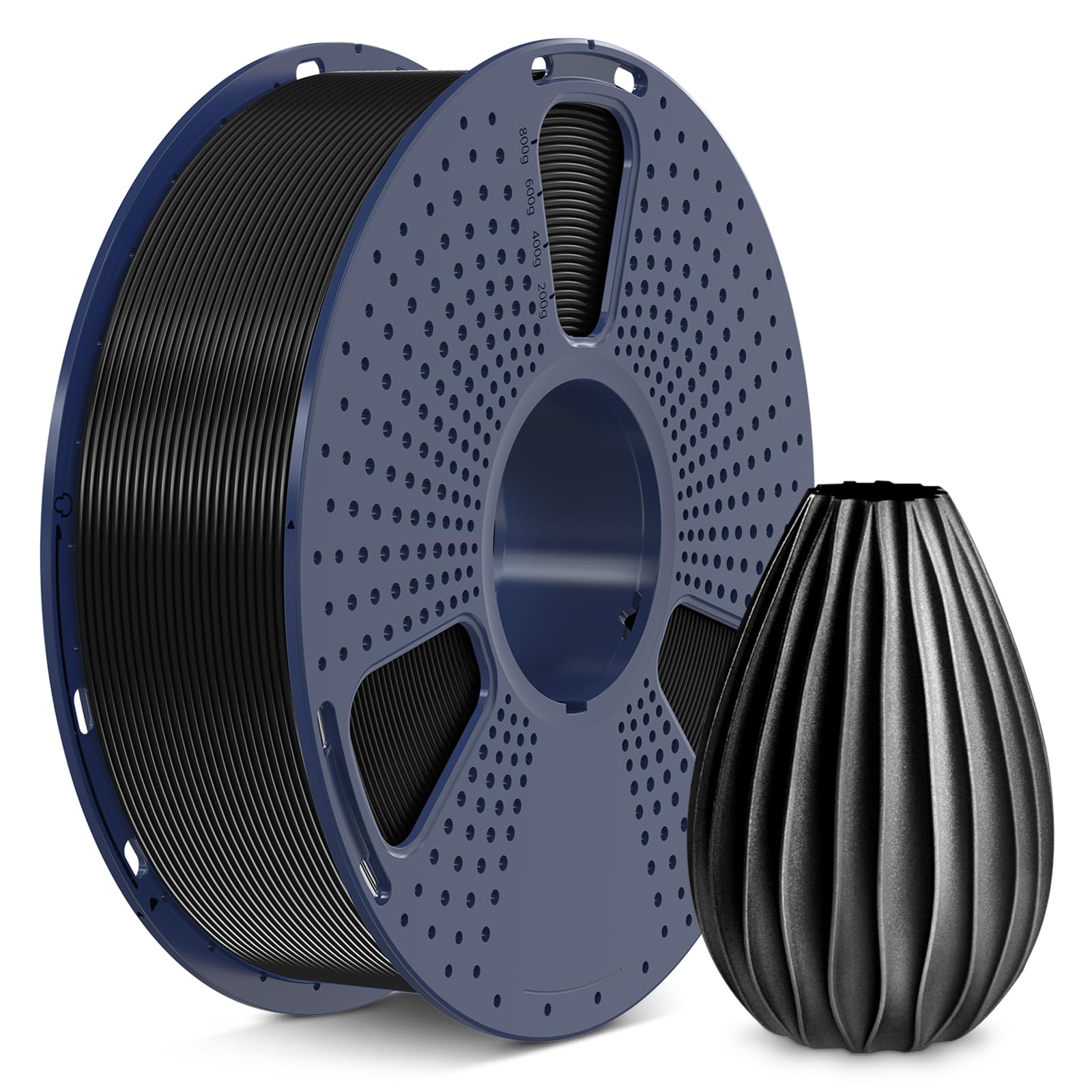 SUNLU PETG 3D Printer Filament, Strong PETG 3D Printer Filament 1.75mm, Neatly Wound 3D Printing Filament Suit for Most FDM 3D Printers, Dimensional Accuracy ±0.02mm, 1KG Spool(2.2LB), Black