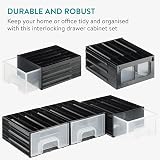 Navaris 4 Large Interlocking Plastic Storage Drawers Small Parts Organiser view 4