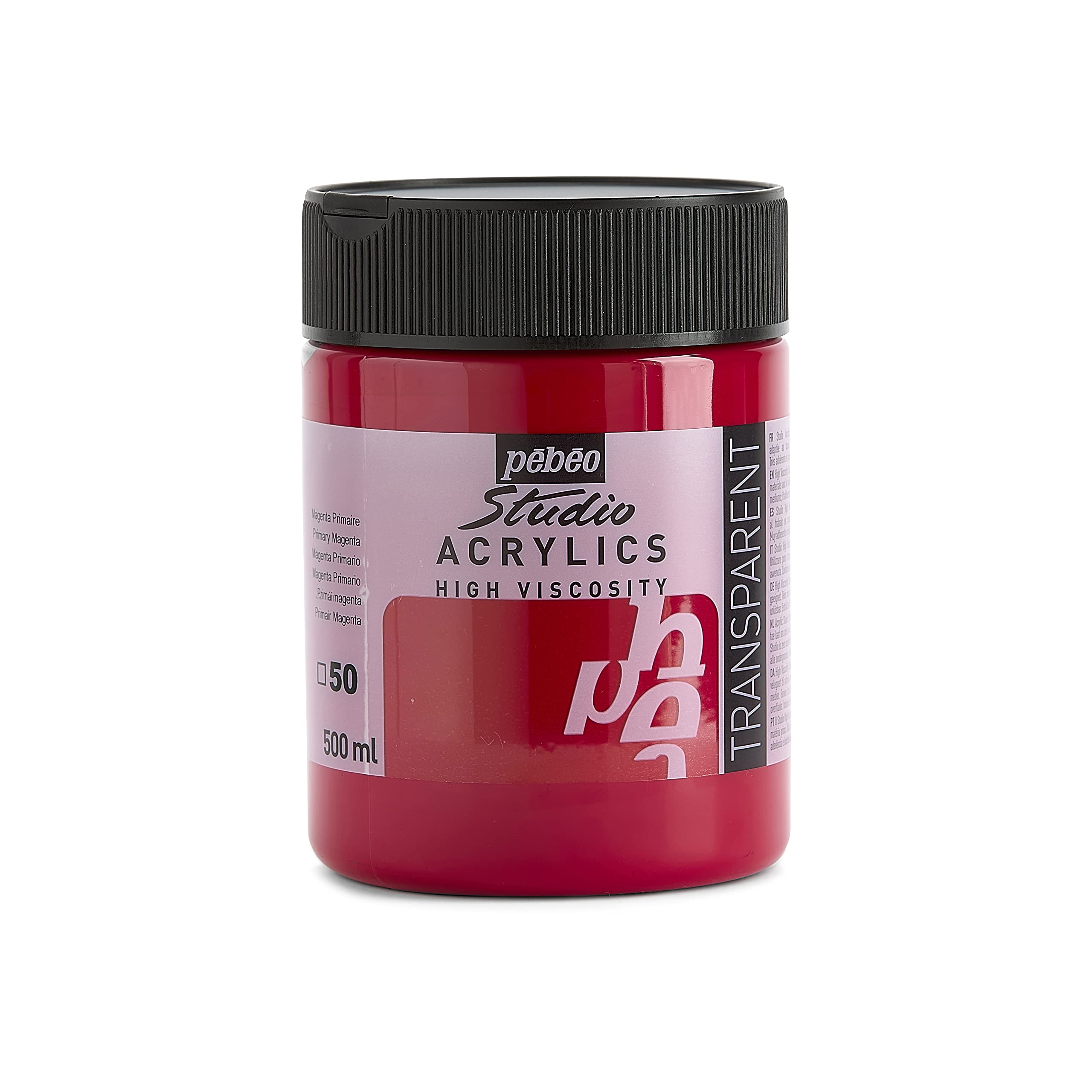 PEBEO 171050 500 ml Studio Acrylic Paint, Quinacridone Scarlet — image 1