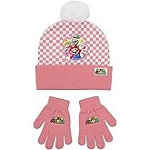 Super Mario Bros Character Circle Youth 2-Piece Cuff Beanie & Magic Gloves Set