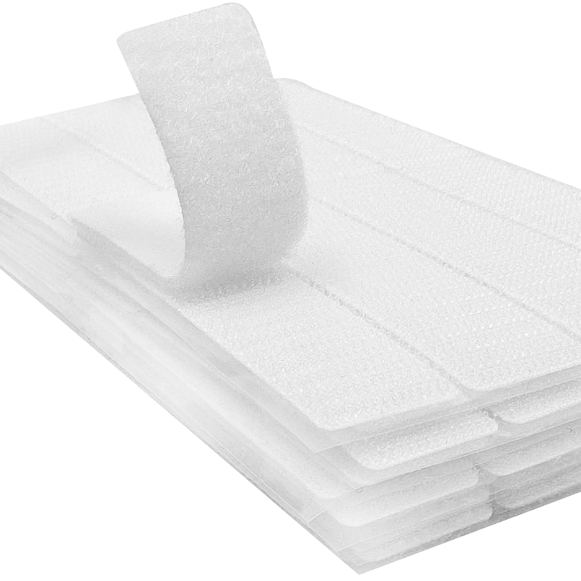 Photo 1 of (1x4 Inch, 40 Sets) Strips with Adhesive for Fabric, No Sew Stick On for Fabric, Sticky Back for Clothes, Curtains - Heavy Duty Double Sided Hook and Loop Hem Tape Fasteners, No Sewing No Iron, White