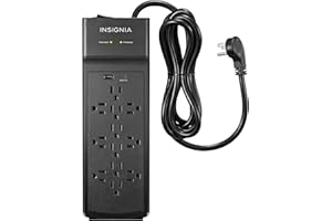 Insignia Surge Protectors & USB-C Wall Chargers –4,6,12-Outlet Power Strips, Multi-Port USB Chargers (20W–100W), Compact & Fa