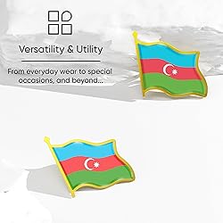 Azerbaijan Flag Lapel Pin - Enamel Metal National