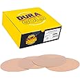Dura-Gold Premium 180 Grit 6" Gold Sandpaper Discs, No Hole Pattern Dustless, Box of 50, Hook & Loop Backing for DA Sander, Finishing Coarse Sanding Abrasive Automotive Paint, Woodworking Wood, Metal